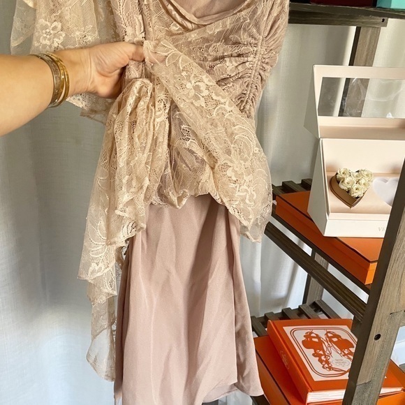 A.L.C. One Shoulder Lace Blush Dress - Picture 10 of 15